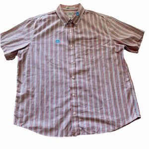 LL Bean Shirt Mens XL Blue Short Sleeve Button Down Pocket 100% Cotton Casual